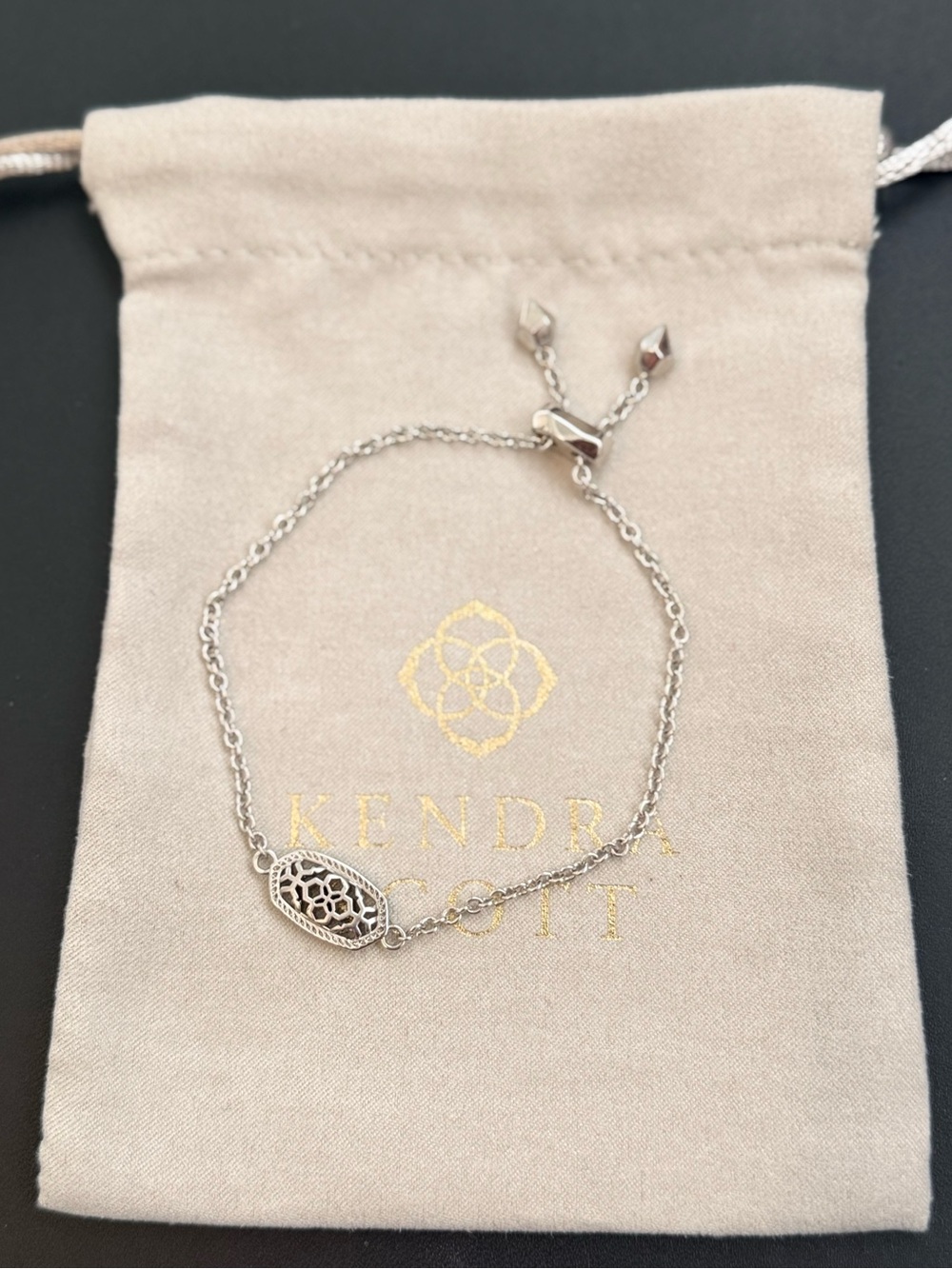 Kendra Scott Elaina Silver adjustable Bracelet